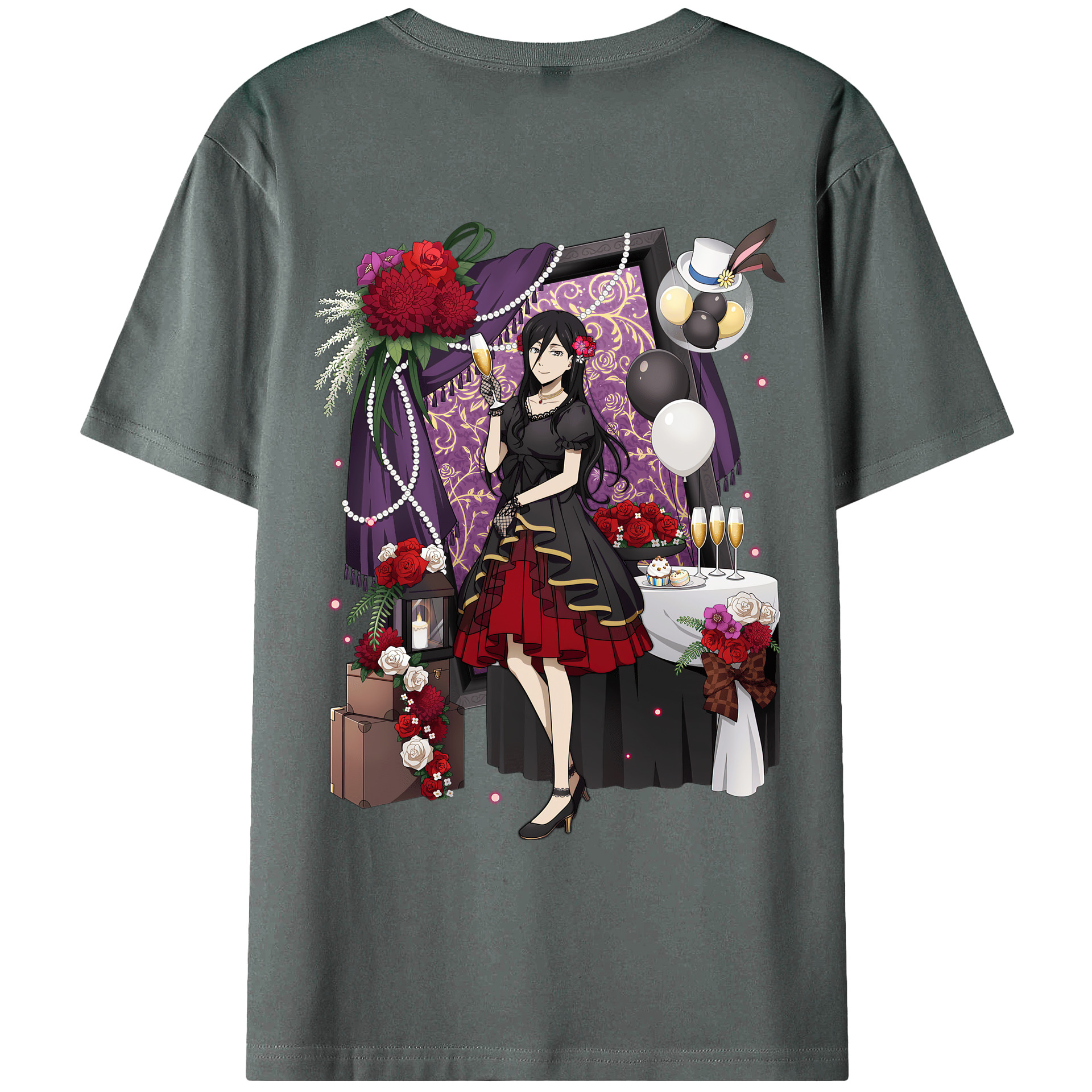 （画像用） 文豪ストレイドッグス Bungo Stray Dogs 綿100％ メンズ半袖Tシャツ（バックプリント） 通気性